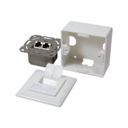 Logilink | NP0035 | Cat5e | • Tested according to LINK Performance CLASS D, for up to 300 MHz • Complete shielding of the RJ45 sockets and the LSA+ strips by a fully encompassing diecast metal housing • Integrated installation cable strain relief • Shielded RJ45 sockets, 8P8C, strain-relieving 40° socket angle • Cable installation via LSA+ strips, colour-colded as per EIA/TIA 568B • Panel colour RAL 9010 | White | NP0035A
