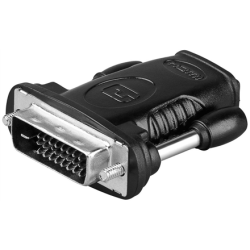Goobay HDMI female (Type A) | DVI-D male Dual-Link (24+1 pin) | HDMI/DVI-D adaptor, nickel plated | 68482