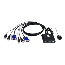 Aten 2-Port USB VGA Cable KVM Switch with Remote Port Selector | Aten | KVM  Cable KVM Switches  CS22U Search Product or keyword   2-Port USB VGA Cable KVM Switch with Remote Port Selector | CS22U-A7