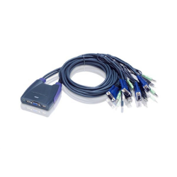 Aten 4-Port USB VGA/Audio Cable KVM Switch | Aten | 4-Port USB VGA/Audio Cable KVM Switch (0.9m, 1.2m) | CS64US-AT