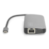 Digitus | USB-C Universal Docking Station, 8 Port | Dock | Ethernet LAN (RJ-45) ports 1 | VGA (D-Sub) ports quantity | DisplayPorts quantity | USB 3.0 (3.1 Gen 1) Type-C ports quantity 1 | USB 3.0 (3.1 Gen 1) ports quantity 2 | USB 2.0 ports quantity | HDMI ports quantity 1 | Ethernet LAN | Warranty  month(s)