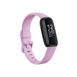 Fitbit | Fitness Tracker | Inspire 3 | Fitness tracker | Touchscreen | Heart rate monitor | Activity monitoring 24/7 | Waterproof | Bluetooth | Black/Lilac Bliss | FB424BKLV