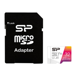 Silicon Power | microSDHC UHS-I Memory Card | Elite | 32 GB | microSDHC/SDXC | Flash memory class 10 | SP032GBSTHBV1V20SP