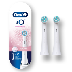 Oral-B | iO Refill Gentle Care | Replaceable Toothbrush Heads | Heads | For adults | Number of brush heads included 2 | Number of teeth brushing modes Does not apply | White | iO Refill Gentle Care 2pcs White