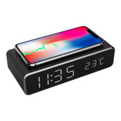 Gembird | DAC-WPC-01 | Digital alarm clock with wireless charging function | Wireless connection