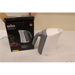 SALE OUT.  Braun | Kettle | WK500 MultiQuick 5 | Standard | 3000 W | 1.7 L | Plastic | 360° rotational base | White/Grey | MISMATCH PRODUCT INFORMATION ON PACKAGING | WK500WHSO