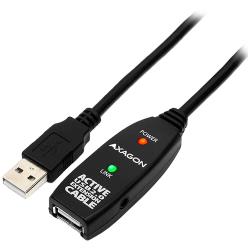 Axagon Active extension USB 2.0 A-M> A-F cable, 5 m long. Power supply option. | ADR-205