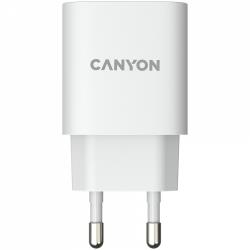 CANYON H-20-04, PD 20W/QC3.0 18W WALL Charger with 1-USB A+ 1-USB-C   Input: 100V-240V, Output: 1 port charge: USB-C:PD 20W (5V3A/9V2.22A/12V1.67A) , USB-A:QC3.0 18W (5V3A/9V2.0A/12V1.5A), 2 port charge: common charge,  total 5V, 3A, Eu plug  , Over- Voltage | CNE-CHA20W04