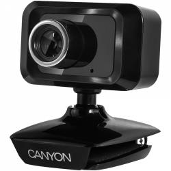 CANYON C1, Enhanced 1.3 Megapixels resolution webcam with USB2.0 connector, viewing angle 40°, cable length 1.25m, Black, 49.9x46.5x55.4mm, 0.065kg | CNE-CWC1