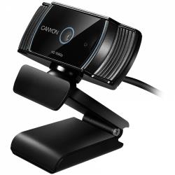 CANYON C5, 1080P full HD 2.0Mega auto focus webcam with USB2.0 connector, 360 degree rotary view scope, built in MIC, IC Sunplus2281, Sensor OV2735, viewing angle 65°, cable length 2.0m, Black, 76.3x49.8x54mm, 0.106kg | CNS-CWC5