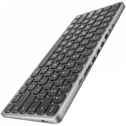 AXAGON HMC-KB keyboard USB-C 5Gbps with HUB, microSD/SD, 3x USB-A, HDMI 4K/60Hz, PD 100W, Audio, US layout | HMC-KB-US
