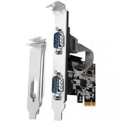 PCI-Express card with two 250 kbps serial ports. ASIX AX99100. Standard & Low Profile. | PCEA-S2N