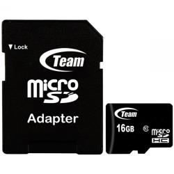 TEAM MICRO SDHC 16GB CLASS 10 RETAIL W/1Adapter | TUSDH16GCL1003