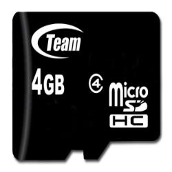 TEAM GROUP Memory ( flash cards ) 4GB Micro SDHC Class 4 with Adapter | TUSDH4GCL403