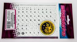 Minipicto keyboard stickers EST/RUS, black/white/grey (KB-UNi-EE02-WHTGRORA)