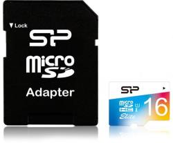 Silicon Power memory card microSDHC 16GB Elite Class 10 + adapter | SP016GBSTHBU1V20SP