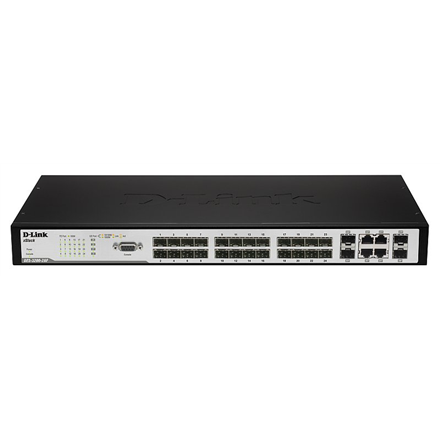 D-Link Switch DES-3200-28F Managed L2, Rack mountable, SFP ports quantity 24, Combo ports quantity 4, Power supply type Single