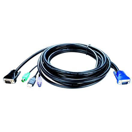 D-Link KVM-403 4-in-1 cable, 5m, for KVM-440/KVM-450, Black