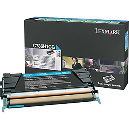 Lexmark C736H1CG Cartridge, Cyan, 10000 pages