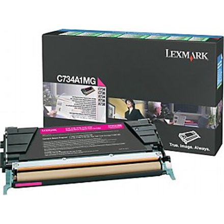Lexmark C734A1MG Cartridge, Magenta, 6000 pages
