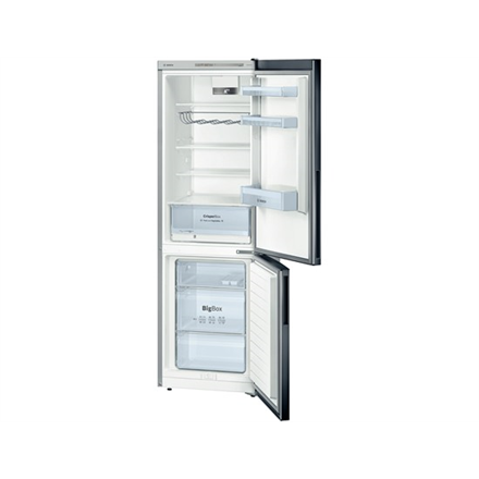 Bosch Refrigerator KGV36VB32S Free standing, Combi, Height 186 cm, A++, Fridge net capacity 213 L, Freezer net capacity 94 L, 39 dB, Black