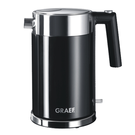 GRAEF. Kettle WK 62 Standard, Stainless steel, Black, 2150 W, 360° rotational base, 1.5 L