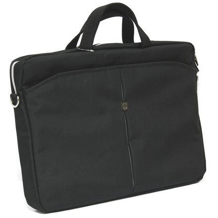 Continent Notebook brief CC-01 Fits up to size 16 &quot;, Black/Silver, Shoulder strap, Messenger - Briefcase