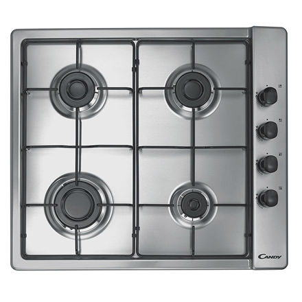 Candy CLG 64 SPX Gas, Number of burners/cooking zones 4, Stainless steel,