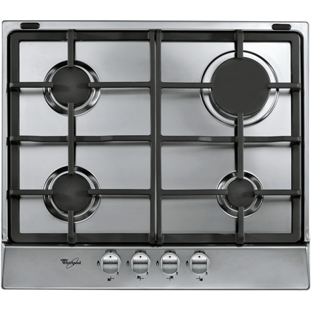 Whirlpool Hob AKR 361/IX Gas, Number of burners/cooking zones 4, Stainless steel