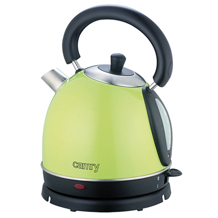 Camry Kettle CR 1240g Standard, Stainless steel, Green, 1800 W, 360° rotational base, 1.8 L