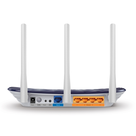 TP-LINK Router Archer C20 802.11ac, 300+433 Mbit/s, 10/100 Mbit/s, Ethernet LAN (RJ-45) ports 4, Antenna type 3xExternal