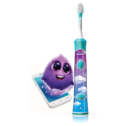 Philips Sonic Electric toothbrush  HX6322/04 For kids, Rechargeable, Sonic technology, Teeth brushing modes 2, Number of brush heads included 2, Aqua