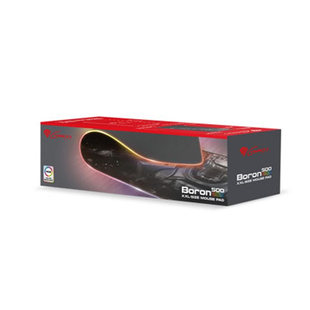 Genesis Boron 500 RGB Black, Gaming mouse pad, Fabric / Rubber, XXL-size, 300 x 800 x 4 mm