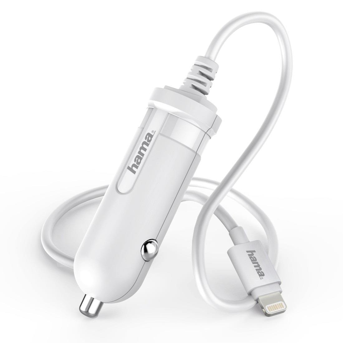 HAMA Lightning Car Charger 2.4A white