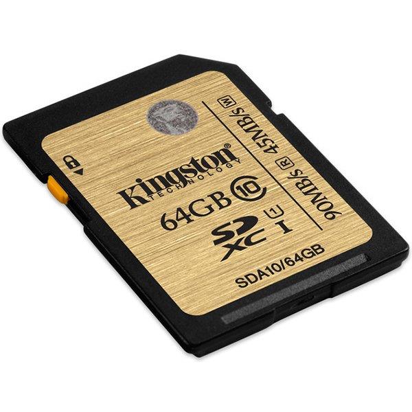 Kingston  64GB SDXC Class 10 UHS-I 90MB/s read 45MB/s write Flash Card, EAN: '740617216233
