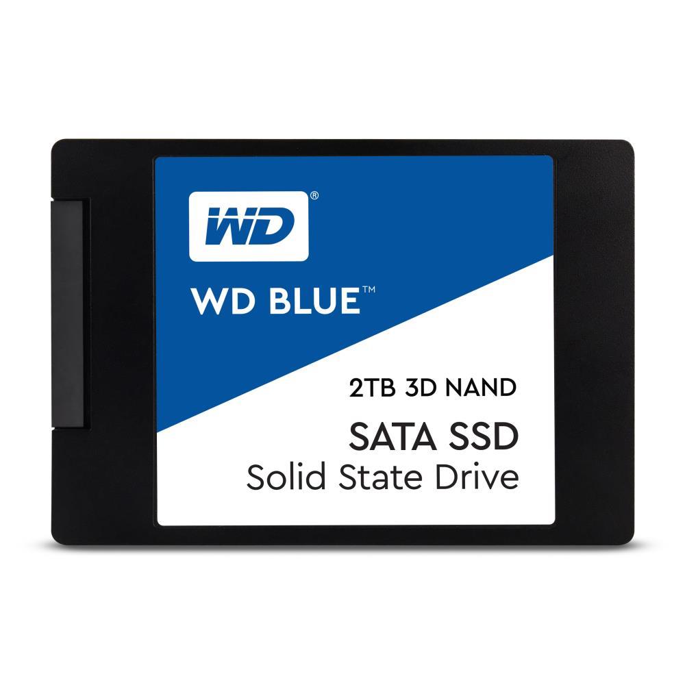 SSD|WESTERN DIGITAL|Blue|2TB|SATA 3.0|TLC|Write speed 530 MBytes/sec|Read speed 560 MBytes/sec|2,5"|TBW 500 TB|MTBF 1750000 hours|WDS200T2B0A