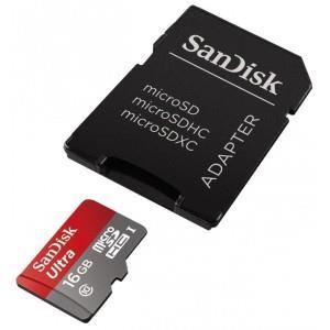 MEMORY MICRO SDHC 16GB UHS-I/W/A SDSQUNS-016G-GN3MA SANDISK