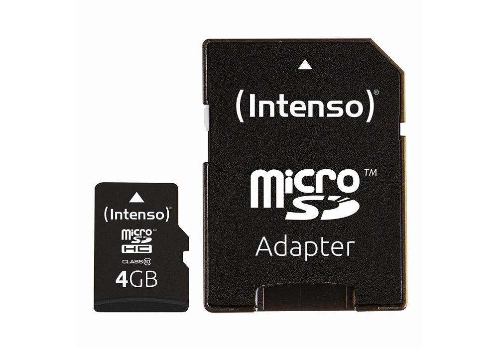 MEMORY MICRO SDHC 4GB C10/W/ADAPTER 3413450 INTENSO