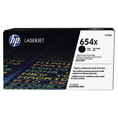 HP 654X High Yield Black Original LaserJet Toner Cartridge Color Laserjet M651 (20,500 pages)