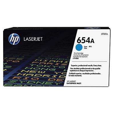 HP 654A Cyan Original LaserJet Toner Cartridge Color Laserjet M651 (15,000 pages)