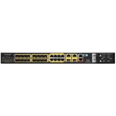 Rugged Ethernet switch with 16 Fast Ethernet (FE) SFP ports, eight 10/100BaseTX/PoE ports, and two dual-purpose Gigabit Ethernet uplinks