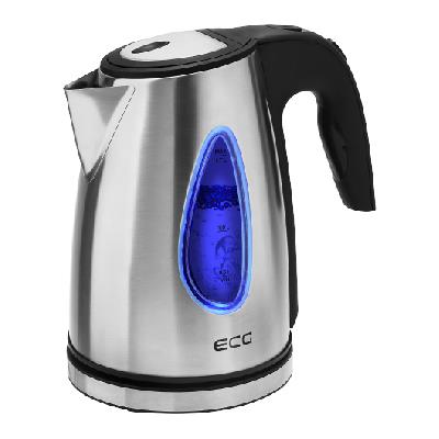 ECG RK 1740 kettle 1,7l; 2000 W; Removable and washable limescale filter; Stainless steel design
