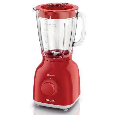 Philips Daily Collection Blender HR2105/50 400 W 1.5 L glass jar 2 speed and pulse ProBlend 4, Primary Red color
