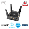 AX6100 trijų juostų WiFi 6 (802.11ax) žaidimų maršrutizatorius ASUS RT-AX92U | 1 vnt. | Gear Accelerator teikia pirmenybę žaidimų duomenų srautui | Palaiko AiMesh Whole Home Mesh WiFi |  Nemokamas AiProtection Pro interneto saugumas | Wtfast žaidimų sistema | Mobile Game Boost | Adaptyvioji Qos ir DFS