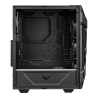 ASUS TUF GAMING GT301 ATX mid-tower kompaktiškas korpusas | 4x120 mm RGB ventiliatoriai | Grūdinto stiklo šoninis skydelis | "Honeycomb" priekinis skydelis | Ausinių kabykla | 360 mm radiatoriaus atrama | Pritaikytas aušinimui vandeniu
