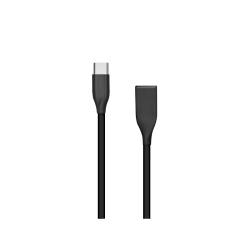 Silikoninis kabelis USB-USB Type C (juodas, 1m.) | CA911240