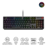 Optinė RGB žaidimų klaviatūra FPS žaidėjams ASUS ROG Strix Scope RX | ROG RX optiniai mechaniniai jungikliai  | Aura Sync RGB apšvietimas | IP57 atsparumas vandeniui ir dulkėms | USB 2.0 | Metalinis viršutinis skydelis | ENG 