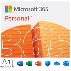 Programa biurui Microsoft 365 Personal, vienam žmogui, vieniem metam, ESD versija, elektroninė licenzija | QQ2-00012