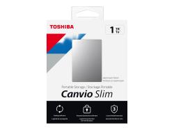 Toshiba Canvio Slim 	HDTD310ES3DA 1000 GB, 2.5 ",  USB 3.2 Gen1, Silver