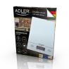 Virtuvinės svarstyklės Adler AD 3138 | Maksimalus svoris 5 kg | LCD ekranas | Baltos spalvos